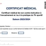 certificat médical 2023-2024 fftir